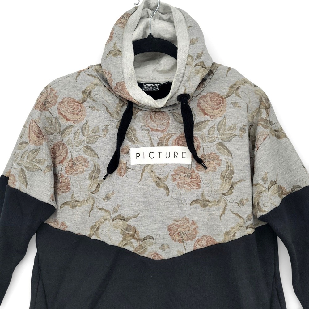 Picture Organic Hoodie M Floral Colorblock Gorpcore‎ Outdoor Sweatshirt